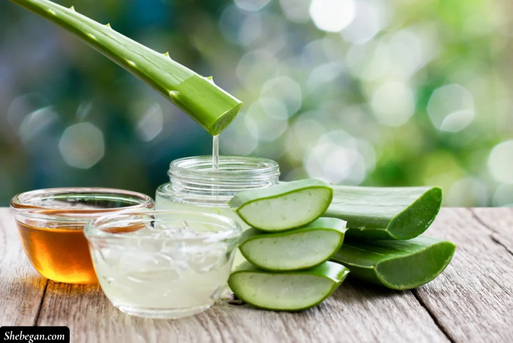 Aloe vera and honey facemask