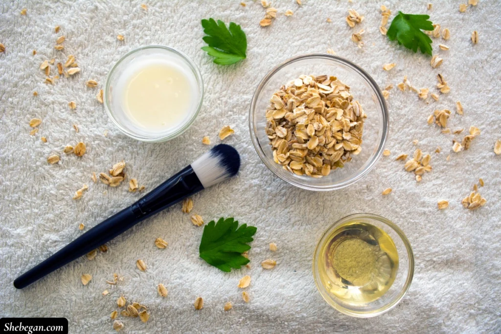 Oatmeal, yogurt and honey facemask