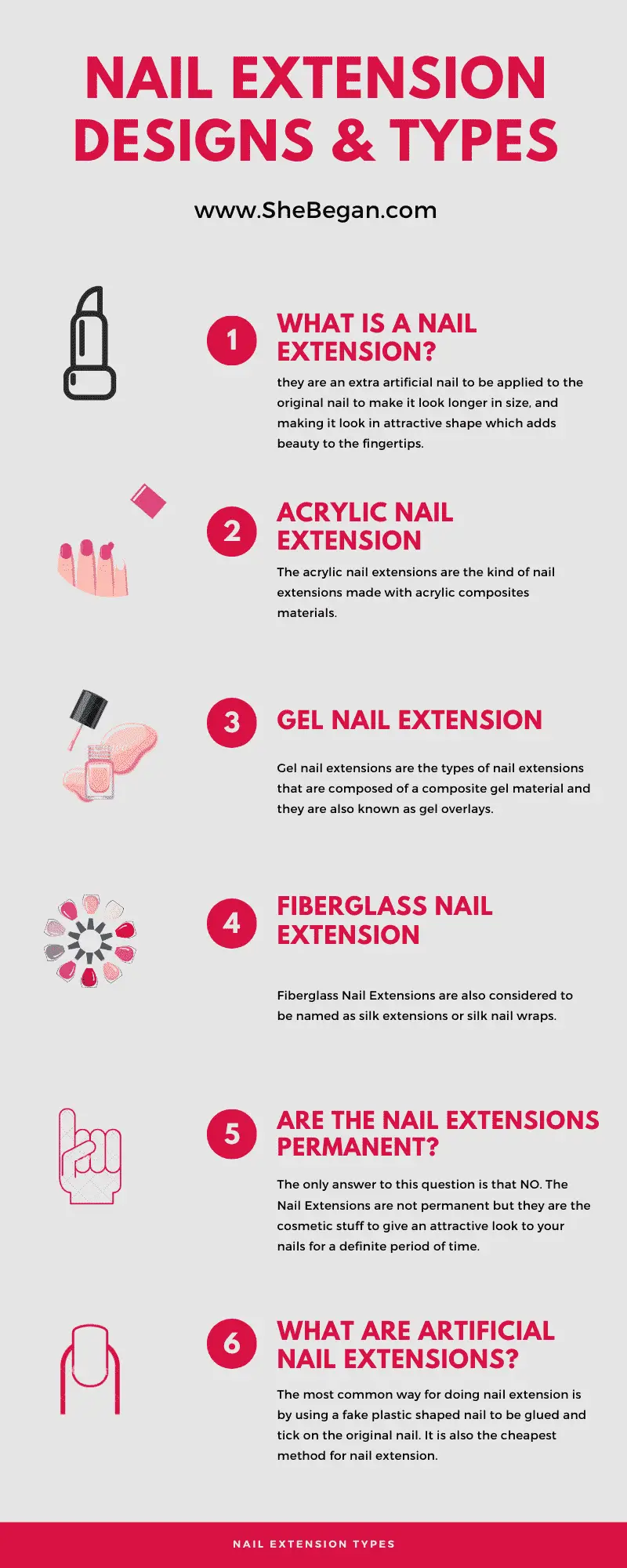 2021 Nail Extensions Designs Types Prices How To Apply Nail Extensions She Began