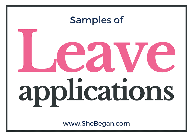Leave Application Samples