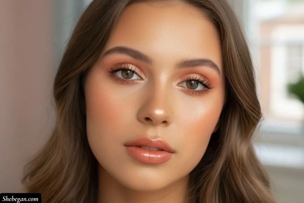 Peach And Pink Makeup