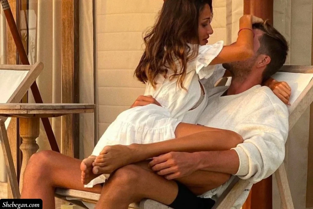 Woman sitting on a man's lap