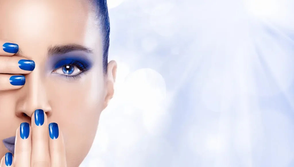 Blue eye makeup