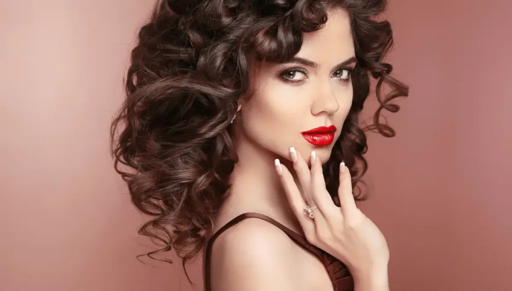 Bold red lips