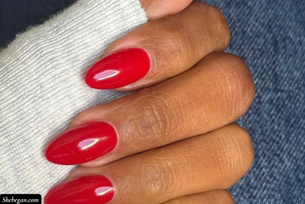 Classic red nail color