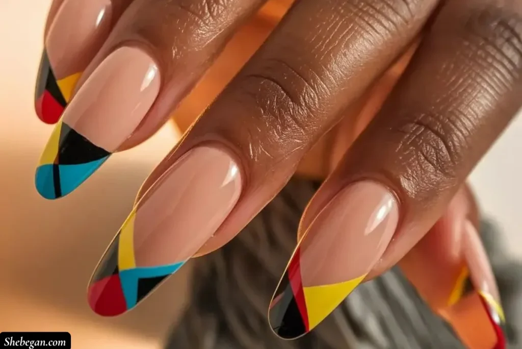 Diagonal pattern nails