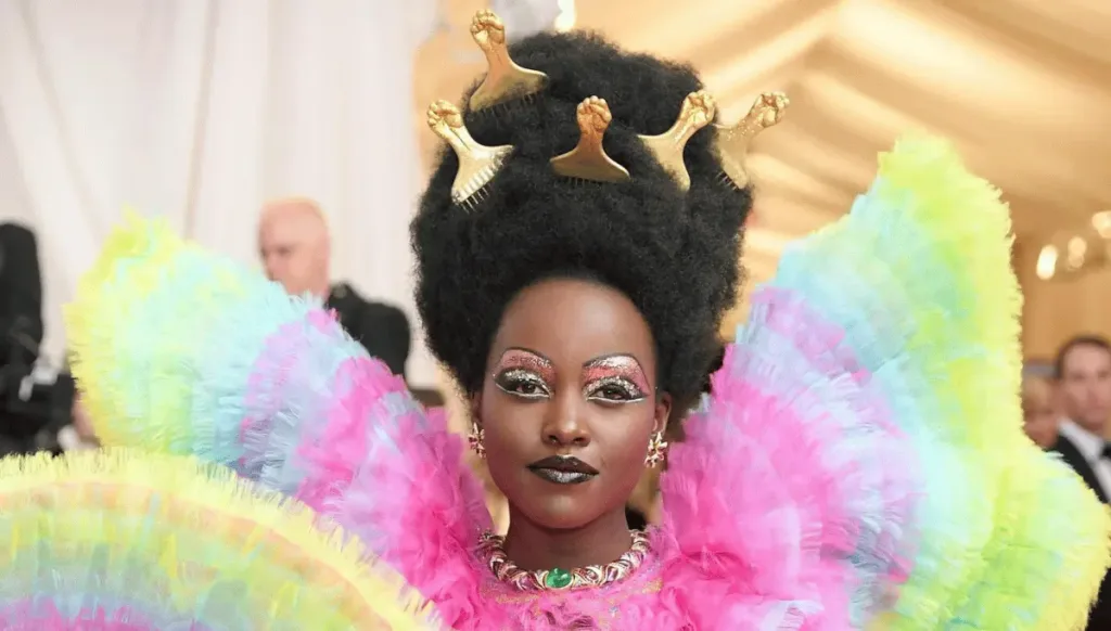 Lupita Nyong'o's versace marvel
