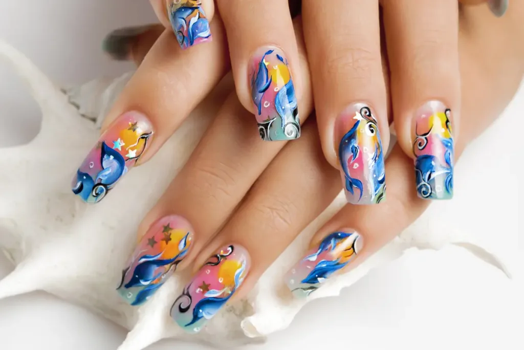 Pre-designed nail stickers