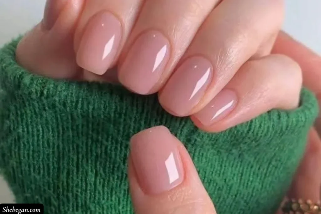 Sheer pink nail color