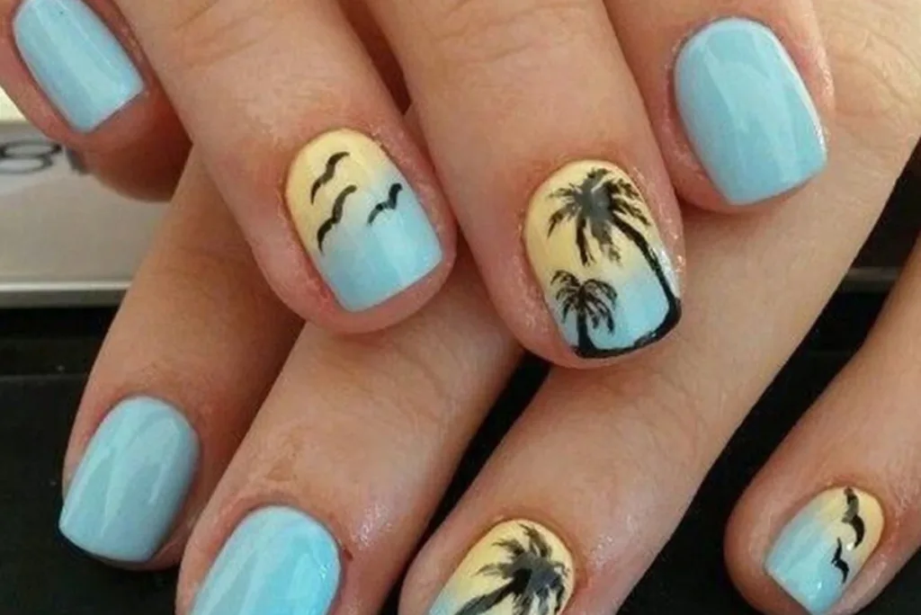 Beachy nail art