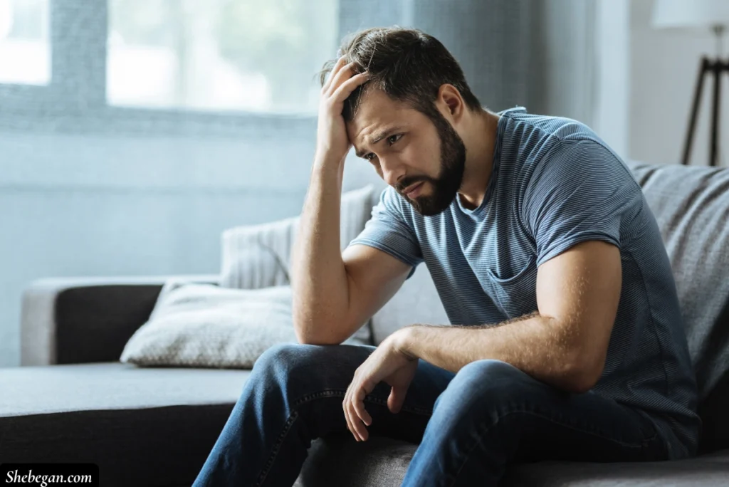 A sad man after rejection from a girl