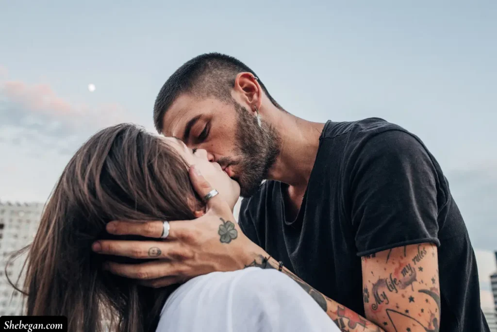 Signs a Guy Is Turned On While Kissing