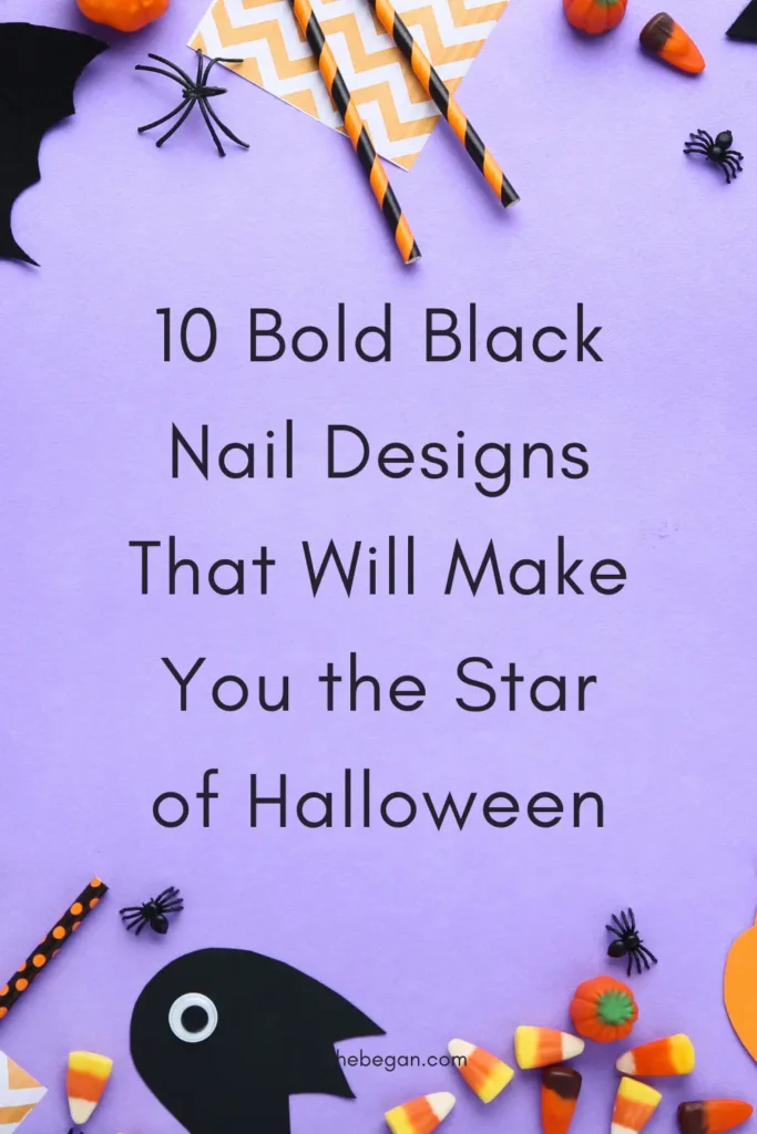Black Halloween Nail Designs
