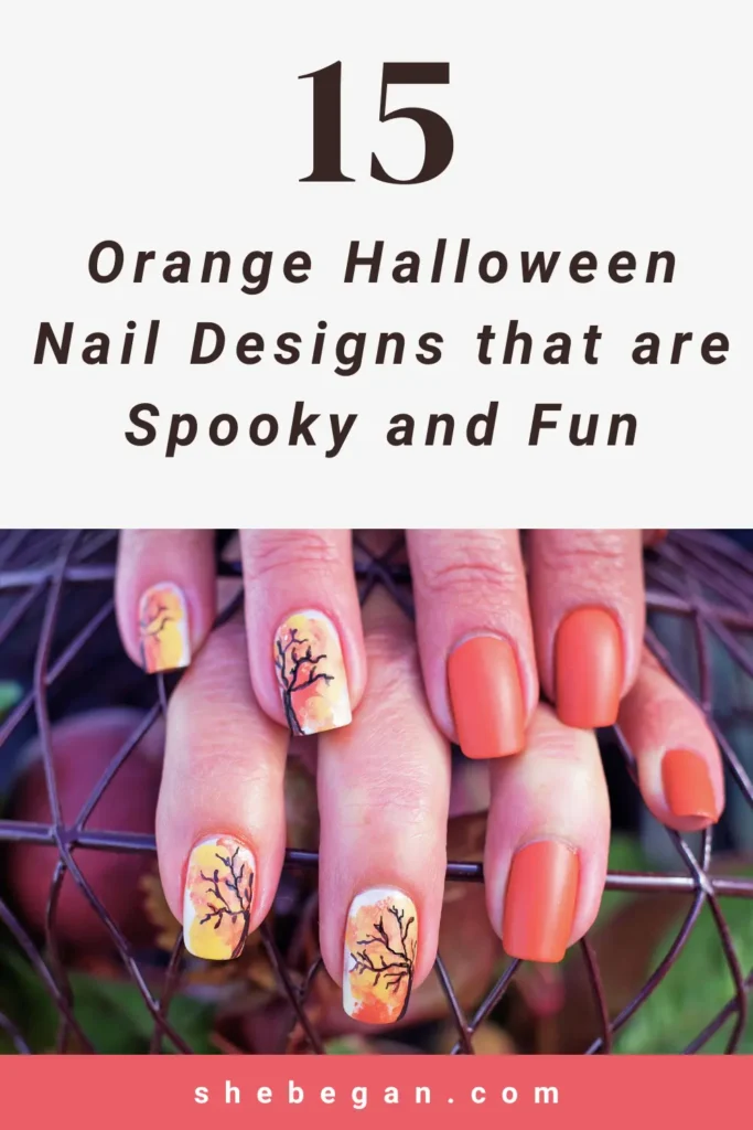 Orange Halloween Nails