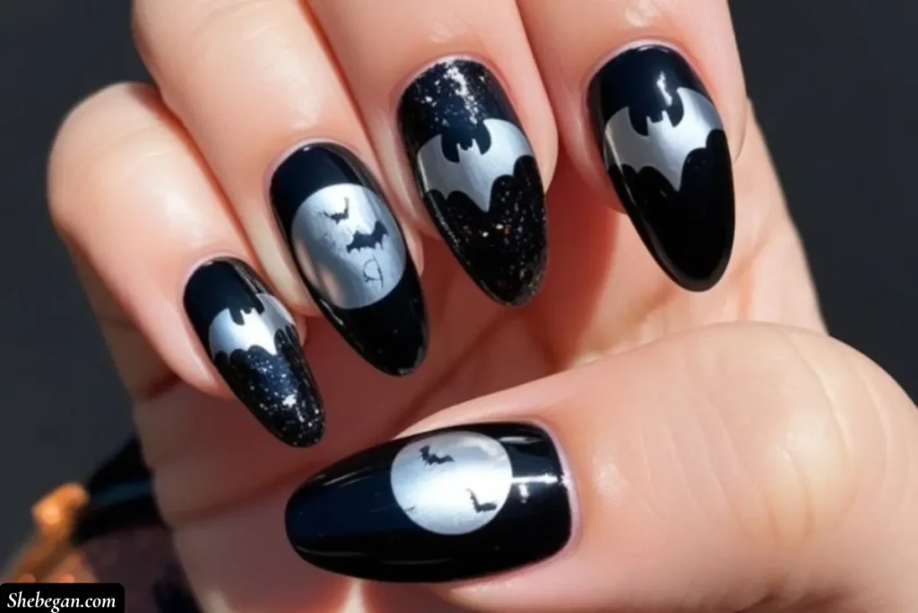 Black Halloween Nail Designs