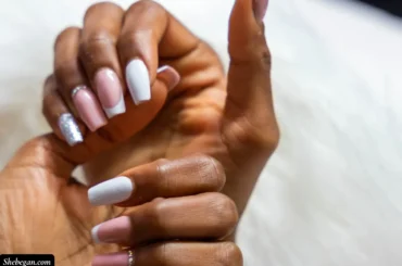 Coffin Nails with French Tip Designs