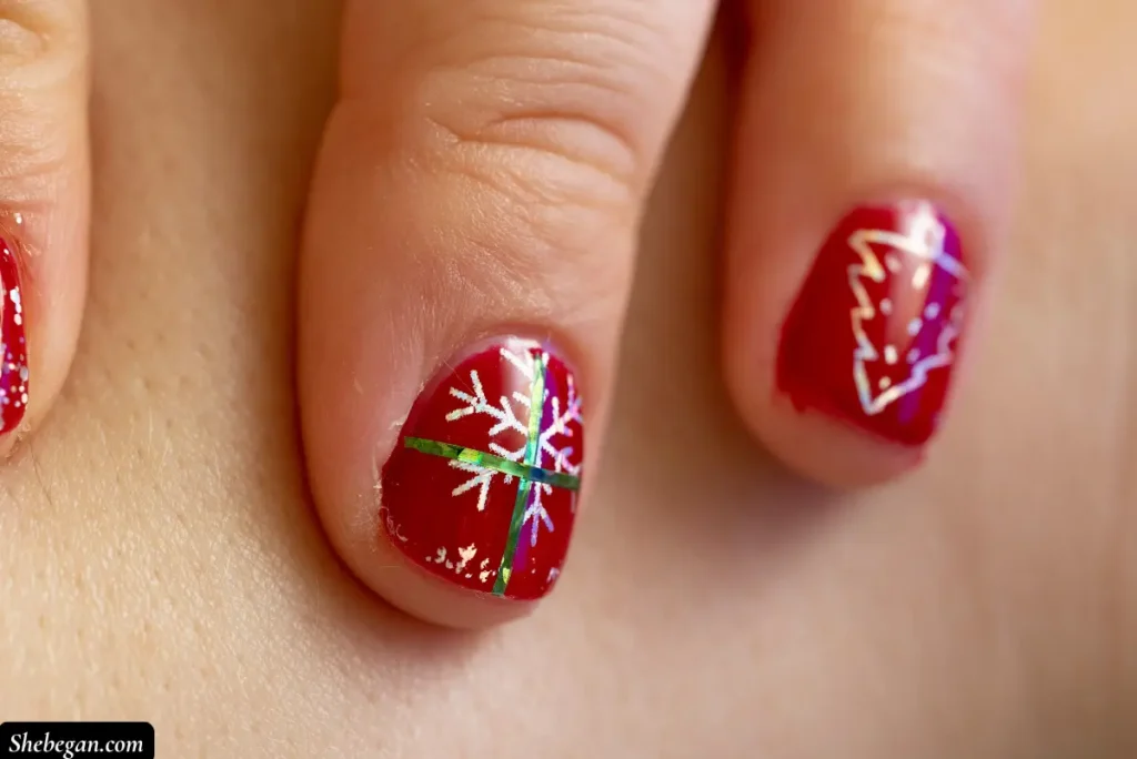 Red Christmas Nail Design Ideas