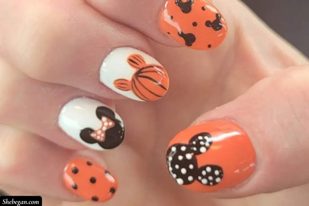 Orange Halloween Nails
