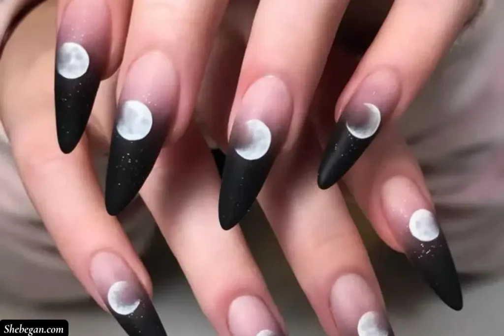 Black Halloween Nail Designs
