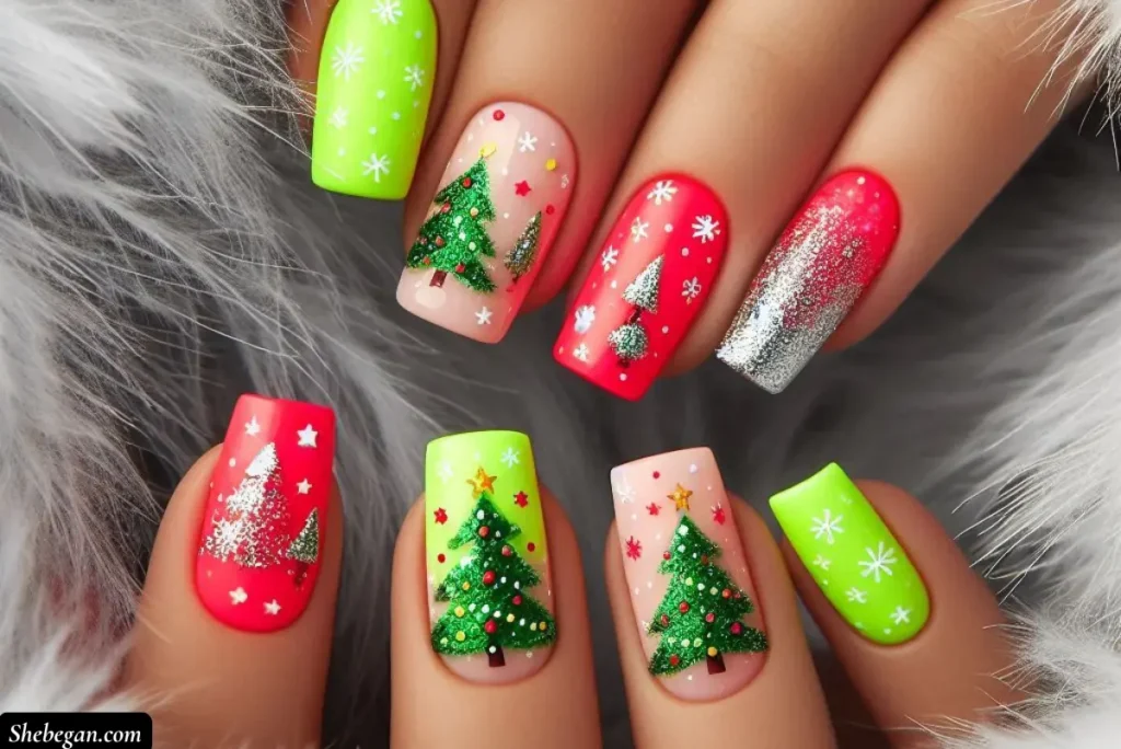 Christmas Tree Nail Designs