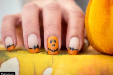 Orange Halloween Nails