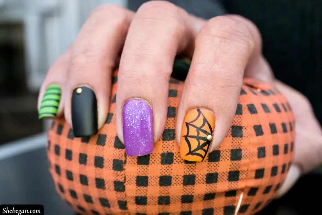 Orange Halloween Nails