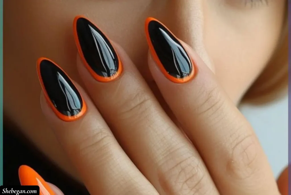 Orange Halloween Nails