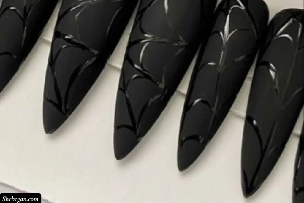 Black Halloween Nail Designs