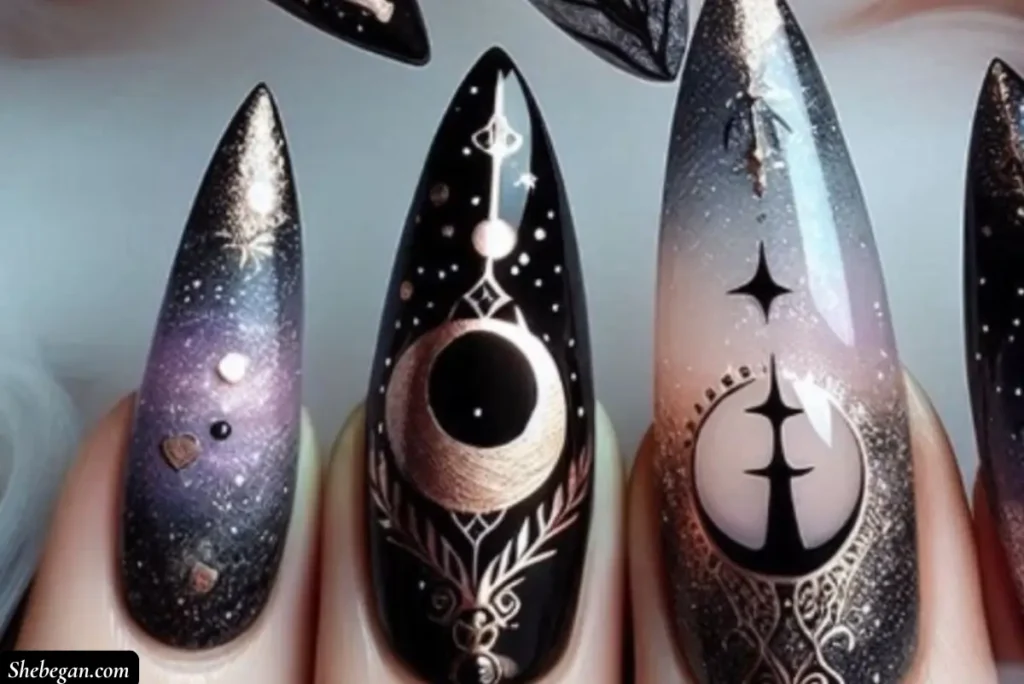 Black Halloween Nail Designs