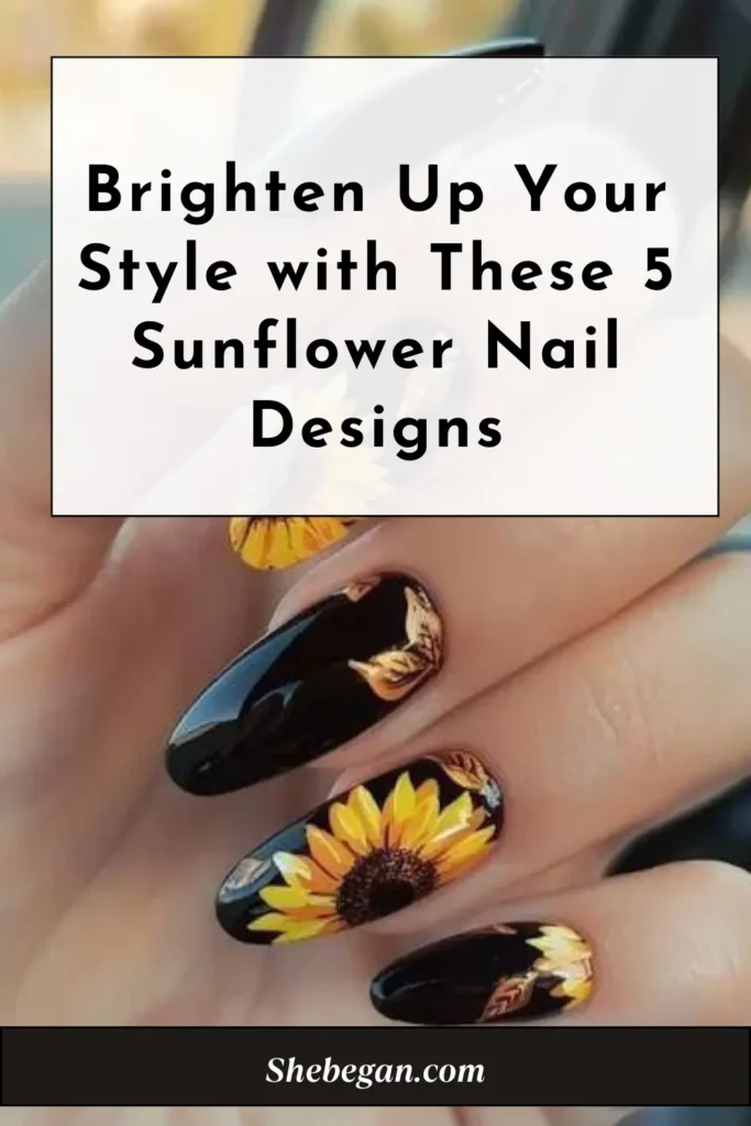 Sunflower Nail Designs