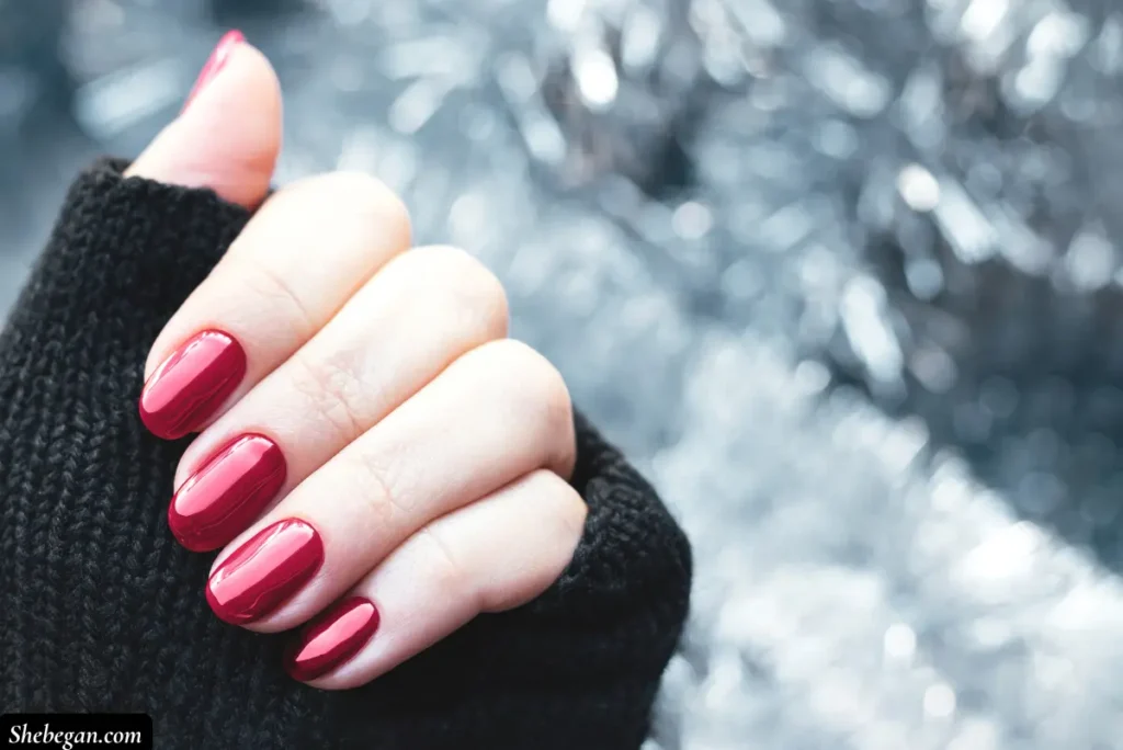 Burgundy Nail Design