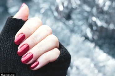 Burgundy Nail Design