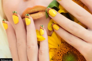 Sunflower Nail Designs