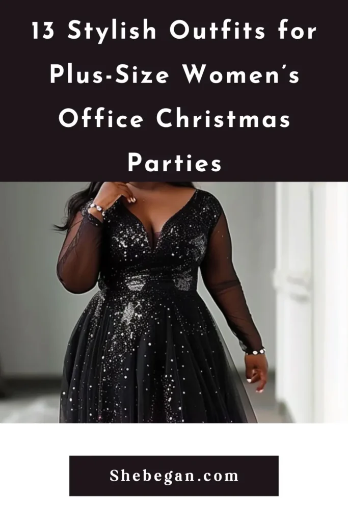 Outfits for Plus-Size Women’s Office Christmas Parties