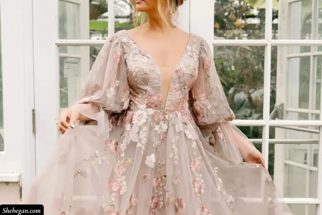 Non-White Winter Wedding Dresses for Older Brides
