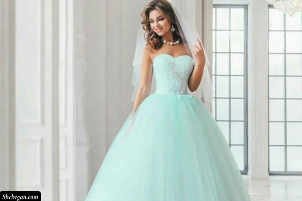 Non-White Winter Wedding Dresses for Older Brides