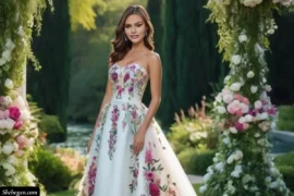 Non-White Winter Wedding Dresses for Older Brides