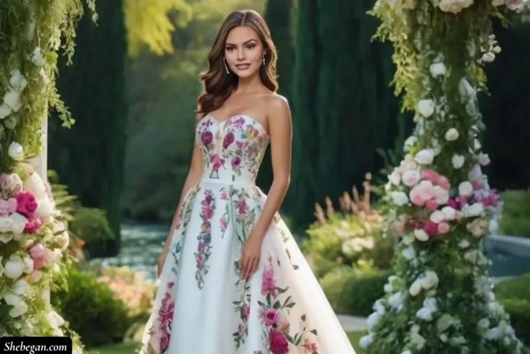 Non-White Winter Wedding Dresses for Older Brides