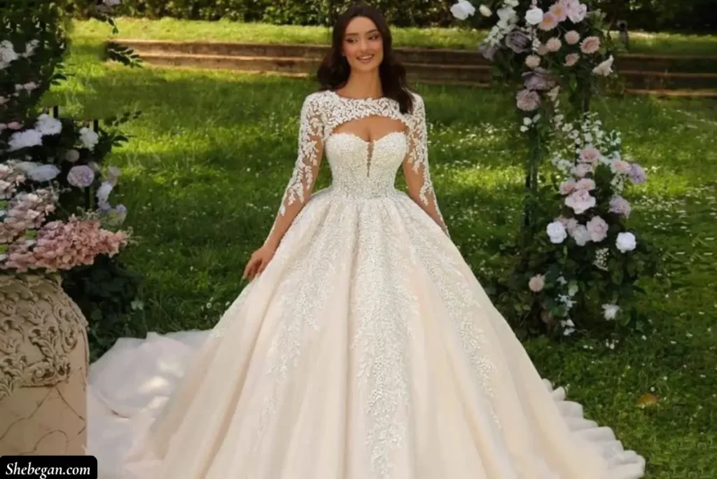 Non-White Winter Wedding Dresses for Older Brides