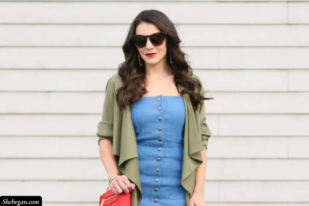 How to Style a Denim Dress in Winter for Women Over 50