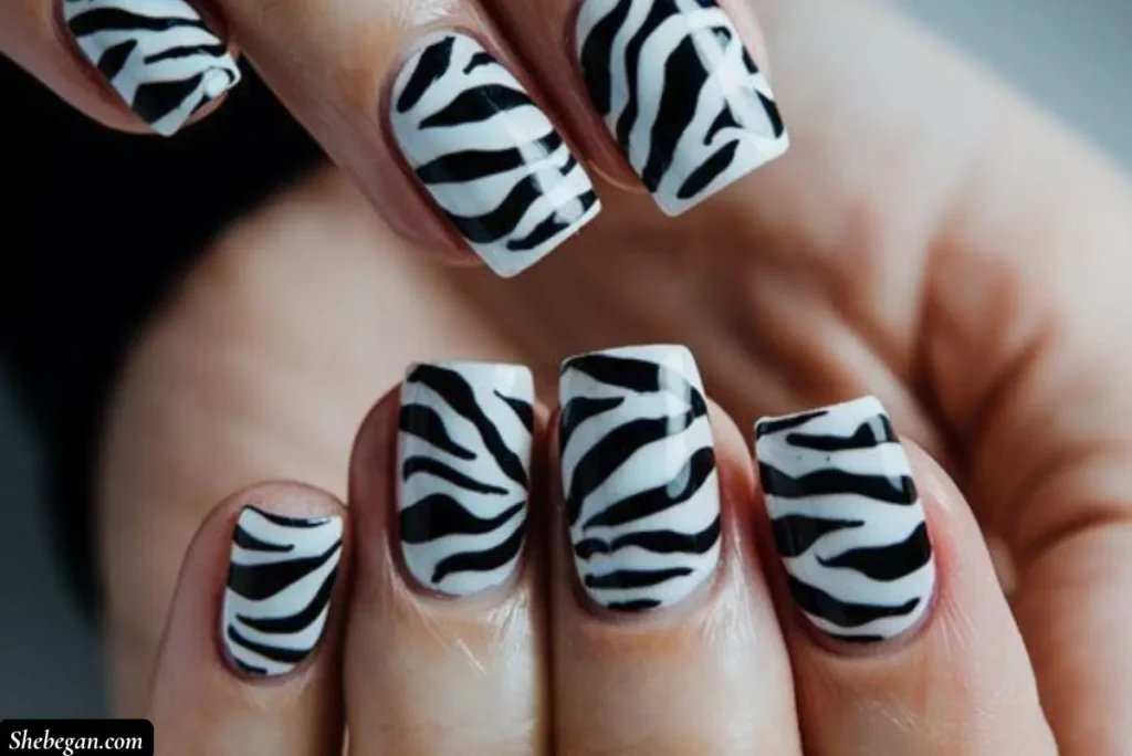 Zebra Nail Designs