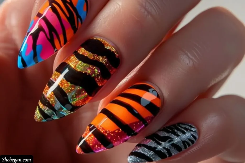 Zebra Nail Designs