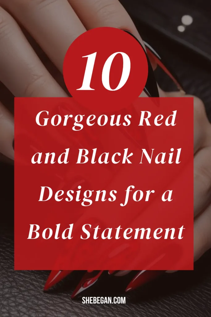 Red and Black Nail Designs