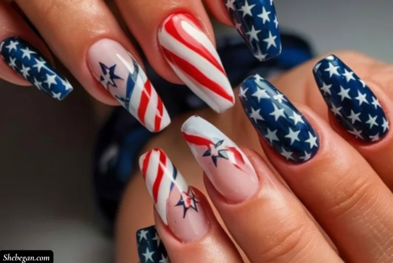 4th of July Acrylic Nail Designs