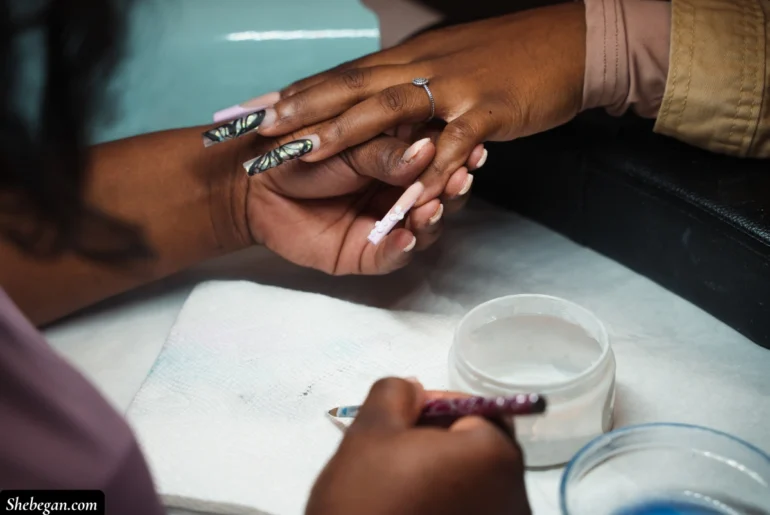 Black Acrylic Nail Designs