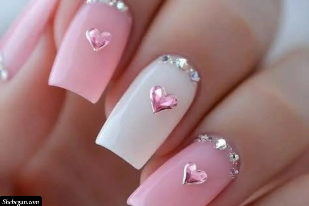 Pink and White Acrylic Nail Designs