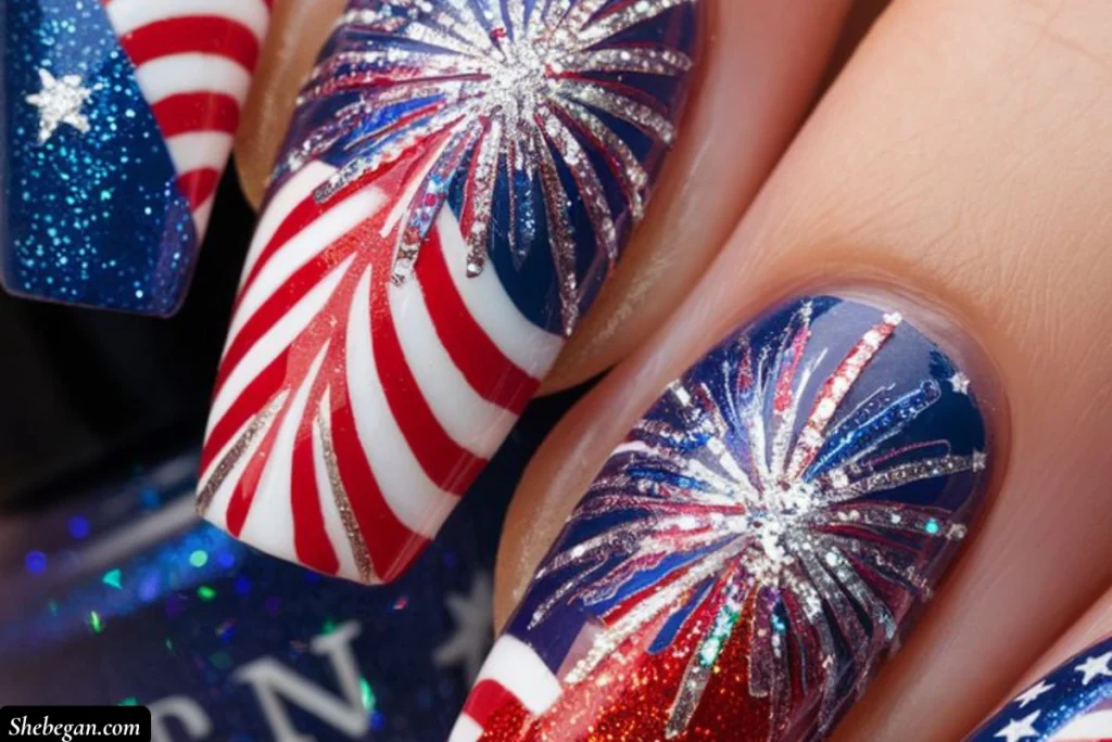 4th of July Acrylic Nail Designs