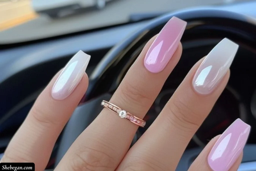Pink and White Acrylic Nail Designs