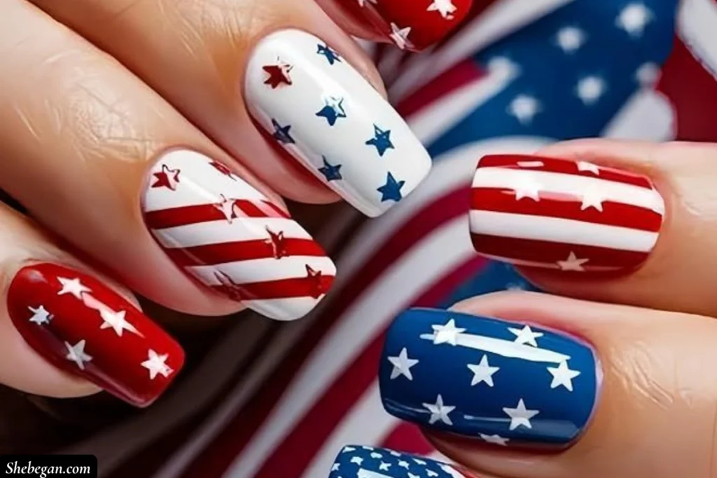 4th of July Acrylic Nail Designs