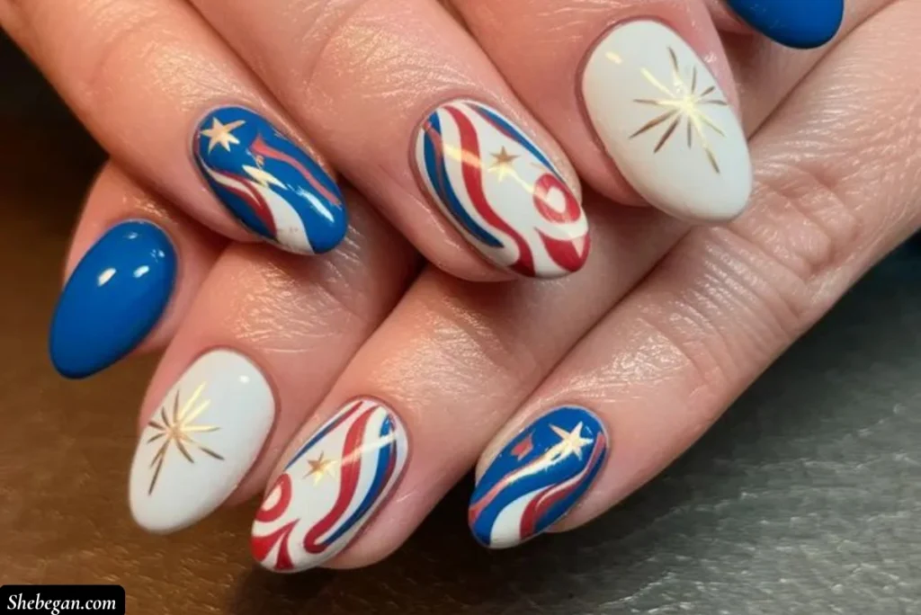 4th of July Acrylic Nail Designs